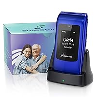 [2024 Upgrade] Big Button Mobile Phone for Elderly, SweetLink F2PLUS Senior Flip Phones, Larger 2.4” Screen and Louder Volume, SOS Button, Photo Contact, USB-C Charging Dock, FM Radio, 1000mAh Battery