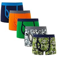 5 Pack Soft Cotton Baby Toddler Underwear Little Boys' Assorted Boxer Briefs 1-12 Years