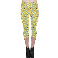 CowCow Womens Bathing Ducks Pigs Sheeps Cats Dogs Bunnies Hippo Horses Animal Capri Leggings, XS-5XL