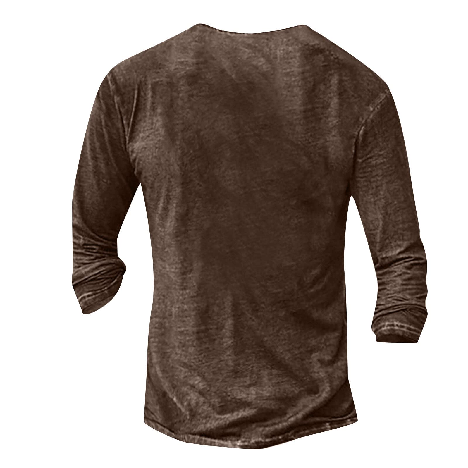 Buy Mens Casual V Neck Henley Shirt,Mens Printed Distressed Henley Shirt  Long Sleeve Shirt Big and Tall Streetwear Cool T-Shirt
