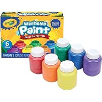 Crayola Washable Kids Paint, 6 Count, Painting Supplies, Gift, Assorted