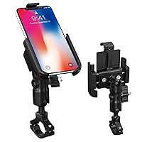 GUB Metal Motorcycle Phone Mount 360°Rotating All-Aluminum Alloy Bike Phone Mount, Universal Handlebar Bicycle Cell Phone Holder Suitable for iPhone 11 12 Pro Max Note20 and 4.7