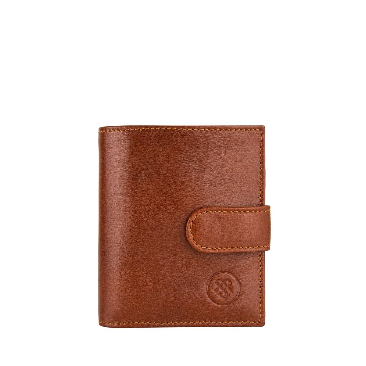 Maxwell Scott | Mens Luxury Leather Small Wallet | The Pietre | Handmade In Italy | Chestnut Tan Brown