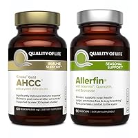 Quality of Life Immune Health Bundle - Featuring Kinoko Gold AHCC 500mg and Allerfin