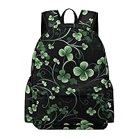 Four Leaf Clover Mini Backpack Printed Shoulder Bag Travel Daypack Camping Work Bags