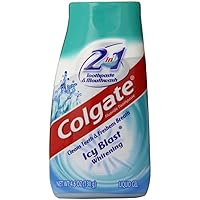 Colgate 2n1 ICY Blast Tp Size 4.6z Whitening Gel Toothpaste & Mouthwash