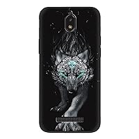 for BLU View 2 B130DL Case, Wolf Pattern 3D Cute Cartoon Soft TPU Silicone Bumper Shockproof Anti-Slip Protective Back Case Cover for Kids Women Girls Girly (Wolf)