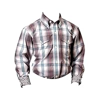 ROPER Western Shirt Boys L/S Plaid Button Gray 03-030-0378-2097 GY