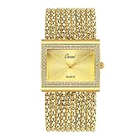 Luxury Women Square Dial Watches Tassel Band Bracelet Watch Analog Quartz Wrist Watches Gifts