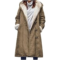 Ceboyel Womens Long Winter Coats 2023 Hooded Oversized Jackets Fleece Thicken Suede Warm Coat Trendy Outfits Clothes