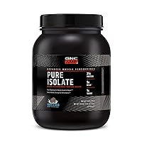 GNC AMP Pure Isolate | Fuels Athletic Strength, Performance and Muscle Growth | Fast Absorbing | 25g Whey Protein Iso with 5g BCAA | 28 Servings | Cookies & Cream