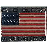 Wholesale Pack of 50 USA 50 Star Flag God Bless America Rectangle Motorcycle Bike Hat Cap Lapel Pin