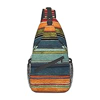 Rainbow Sling Backpack Multipurpose Crossbody Bag Sling Bag Daypack For Travel Hiking Sports
