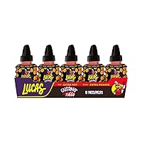 Lucas Gusano Fuego Fruity Chamoy Flavored Liquid Extra Hot Candy, 1.26oz - 10 Pieces Pack for Treats, Fruit, Snack, Parties, Piñatas
