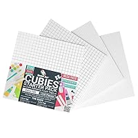 Bearly Art CUBIES The Polar Collection - Acid Free Adhesive Foam Tape for DIY Arts and Crafts - Double Sided Tape - Mega Pack with 1248 Total Pieces - Precut Squares & Strips
