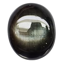 4.17 Ct. Natural Oval Cabochon Black Star Sapphire Loose Gemstone