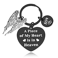 Baipilu Son Memorial Gifts Memorial Gift for Loss of Son Keychain in Memory of Son Gift Remembrance Sympathy Gift for Loss of Son Mother's Day Easter Bereavement Infant Loss Gift for Mom Dad Keyring