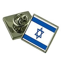 Israel Flag Lapel Pin Badge Solid Silver 925