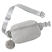 Fanny Packs for Women Men | Large Capacity Crossbody Fashion Chest Waist Pack | Belt Bag with Adjustable Strap for Outdoors/Workout/Traveling/Casual/Running/Hiking-Grey