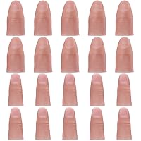 ANCIRS 20 Pcs Finger Magic Trick, 2 Sizes Fake Soft Thumb Cover, Prank Toy Tool for Making Objects Appear/Disappear - Plastic