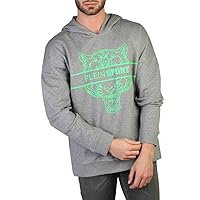 Chic Gray Long-Sleeved Hooded Men's Sweatshirt