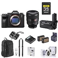Sony Alpha 1 Mirrorless Camera Bundle with FE 50mm f/1.2 G Master Lens, VG-C4EM Vertical Grip, Tough 160GB CFexpress Memory Card, Backpack, Strap, Spare Batteries, and Accessories