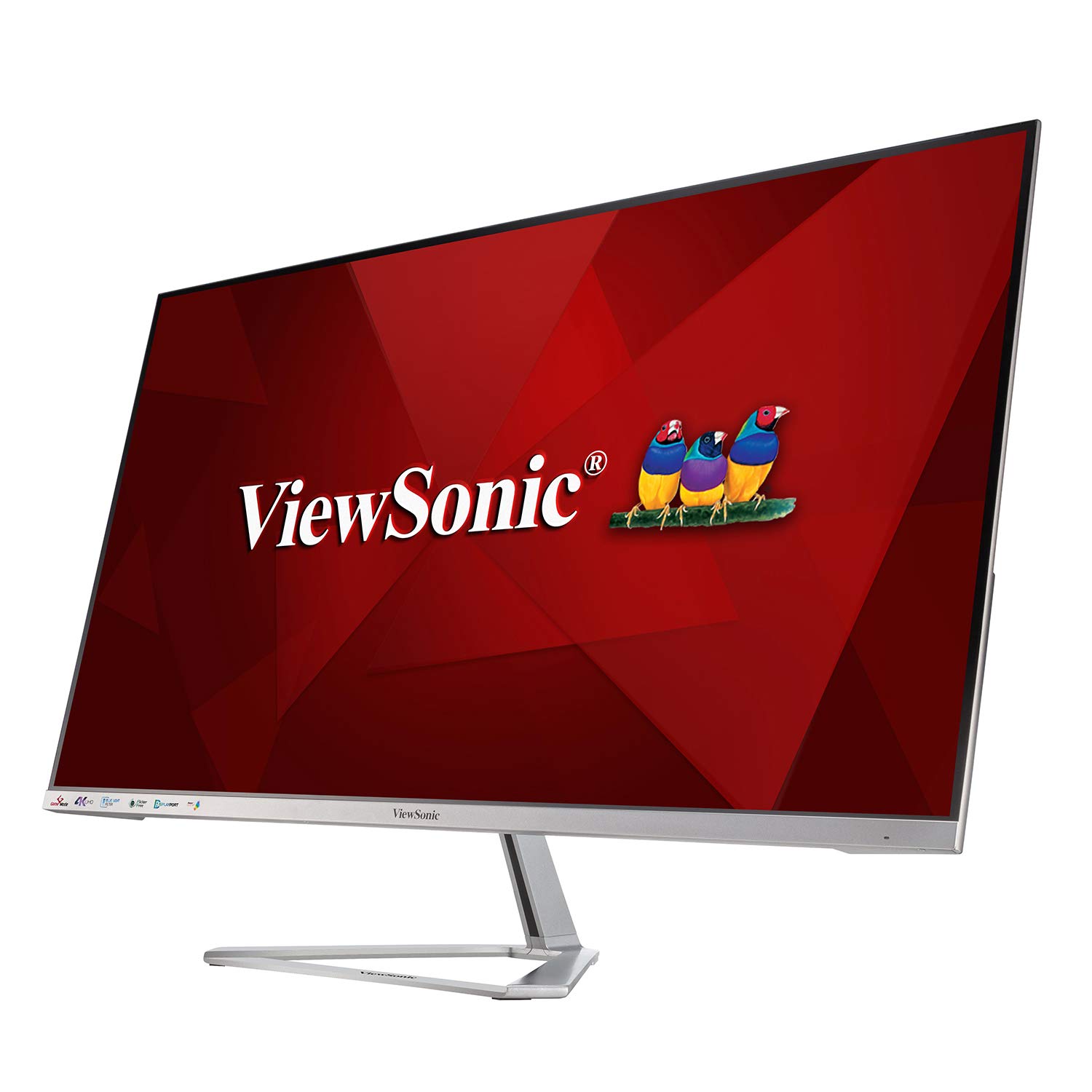 ViewSonic VX3276-4K-MHD 32 Inch 4K UHD Monitor with Ultra-Thin Bezels, HDR10 HDMI and DisplayPort for Home and Office,blue