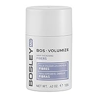 BosVolumize Hair Thickening Fibers, Hair Building Formula with Natural Keratin for Thinning Hair or Bald Spots, Hair Loss Concealer Men and Women, 4 Colors