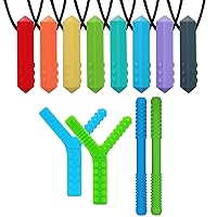 8 pcs chew Necklaces for Sensory Kids & 4 Pack Sensory Toys for Kids with Autism