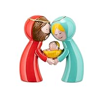 Alessi AGJ01S2 Happy Eternity Baby - Design Nativity Scene Figurines, Hand Decorated Porcelain, Holy Family Characters