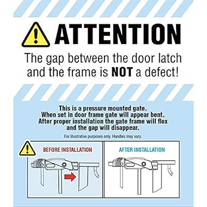 Regalo Easy Step 38.5-Inch Wide Walk Thru Baby Gate, Includes 6-Inch Extension Kit, Pressure Mount Kit, Wall Cups and Mounting Kit