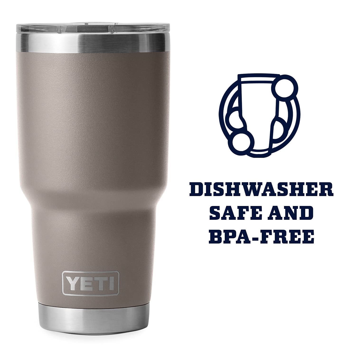 YETI Rambler 30 oz Tumbler, Stainless Steel, Vacuum Insulated with MagSlider Lid, Sharptail Taupe