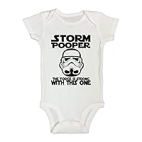 Cute Double Sided Star Wars Bodysuit Storm Pooper Welcome to The Dark Side 6-9 Months, White