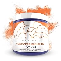 Cordyceps Mushroom Powder | 60 Grams | Cordyceps militaris | Organic Whole Fruiting Body Mushroom Extract | Supports Healthy Immune System