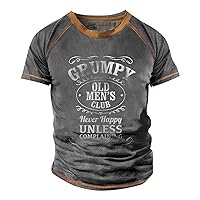 T-Shirts for Men,Plus Size Loose Short Sleeve Top Summer Printed Fashion Casual T Shirt Tees Outdoor Blouse