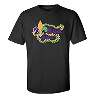 Trenz Shirt Company Mardi Gras Beads Unisex Short Sleeve T-Shirt