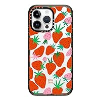 CASETiFY Impact Case for iPhone 15 Pro Max [4X Military Grade Drop Tested / 8.2ft Drop Protection] - Pattern Prints - Strawberries - Clear Black