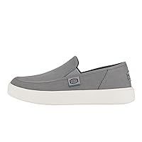 Hey Dude Men's Sunapee M Canvas Atmosphere/White Size 13 | Men's Shoes | Men Slip-on Sneakers | Comfortable & Light-Weight