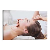 Posters Beauty Salon Salon Poster Facial Treatment Massage Poster Spa Wall Art Canvas Art Poster Picture Modern Office Family Bedroom Living Room Decorative Gift Wall Decor 08x12inch(20x30cm) Frame