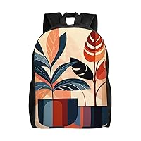 Botanical Collage Print Backpack for Women Men Lightweight Laptop Backpacks Travel Laptop Bag Casual Daypack