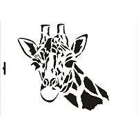W-037 Giraffe Textil- / wallstencil Size A4