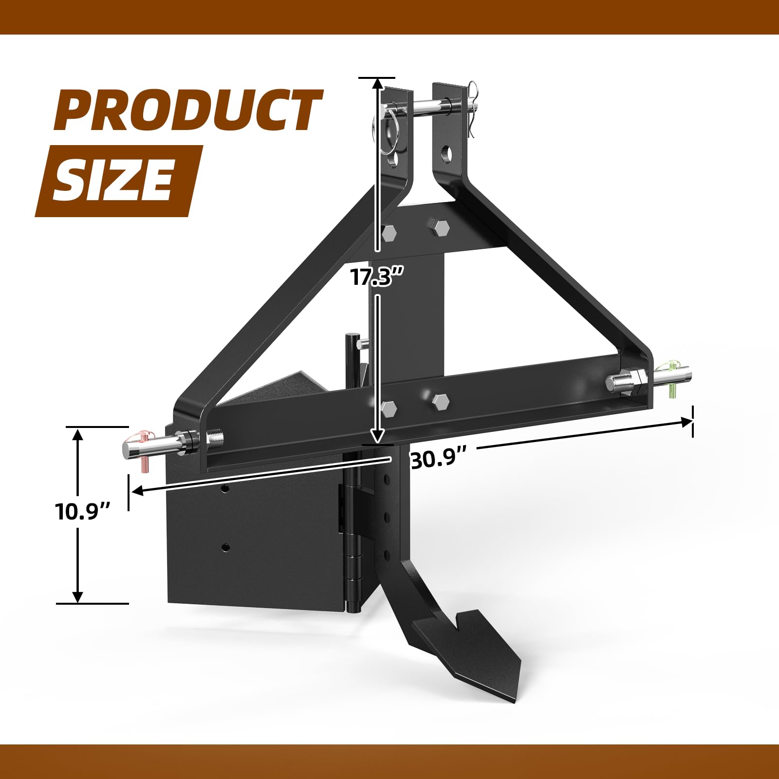 Garvee Middle Buster for Category 1, Heavy Duty Middle Buster Plow 3 Point Hitch Tractors Steel Furrowing Plow, Mechanical Plowing(Include 1 Ditch Blade,2Pices Plow Blade)