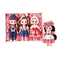 Little Girls Doll,4Pcs 6.3 inch Beautiful Fashion Princess Dolls with Clothes and Shoes for Girls Age 3 & Up (Fashion Doll)
