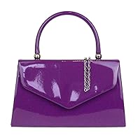 Patent Clutch Bag Handbag Small Hard Case Ladies