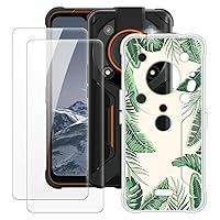 AGM Glory Qualcomm 5G Case + 2PCS Screen Protector Tempered Glass, Ultra Thin Bumper Shockproof Soft TPU Silicone Cover Case for AGM Glory Pro 5G (6.53”)