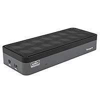 Targus USB C Universal Docking Station with Quad 4K(QV4K), Docking Station Single 5K/Quad 4K UHD Display,USB C Laptop Docking Station with 4 DisplayPort or 4 HDMI Ports/100W Power Delivery(DOCK570USZ)