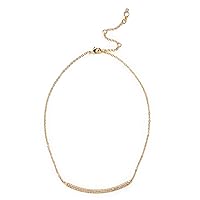 Kleinfeld Womens Bridal Special Occasion Crystal Pavé Bar Necklace