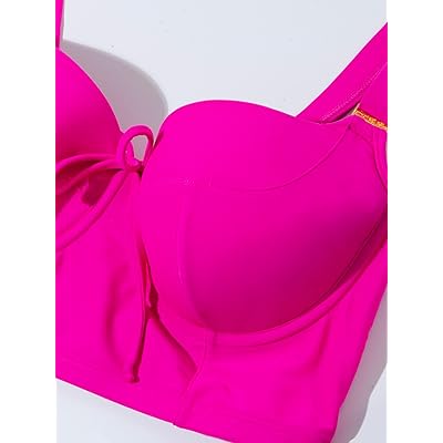 Smart & Sexy Women's Plus-Size Long Lined Underwire Bikini Top