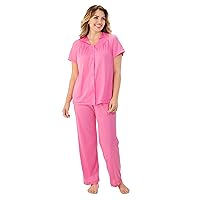 Exquisite Form 90107 Women's Nylon Tricot Short Sleeve Matching Pajama Set