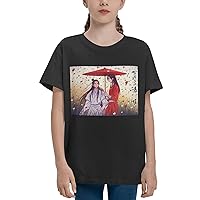 Anime Heaven Official'S Blessing Girl's Cute Summer Short Sleeve T Shirts Crewneck Loose Novelty Casual Tops Blouse